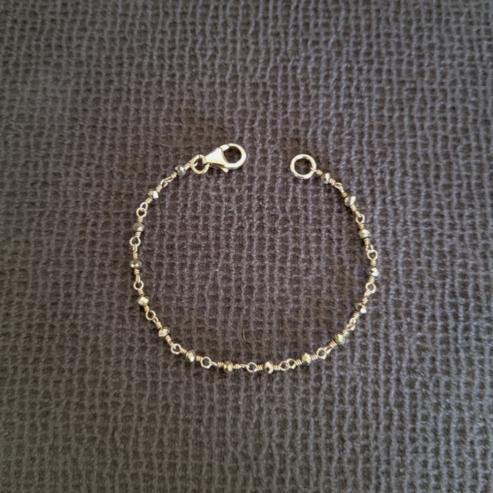 ✨️HP✨️ Dainty Gold💛 Pyrite Bracelet Trio3️⃣ - NWOT - Picture 5 of 15